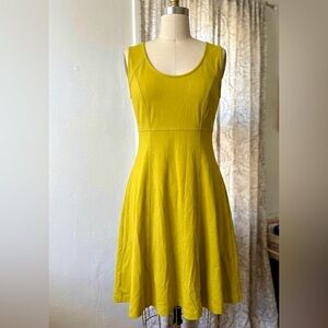 New York & Company Mustard Midi Dress
